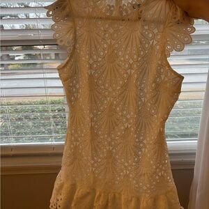 Aqua Cream Lace Dress